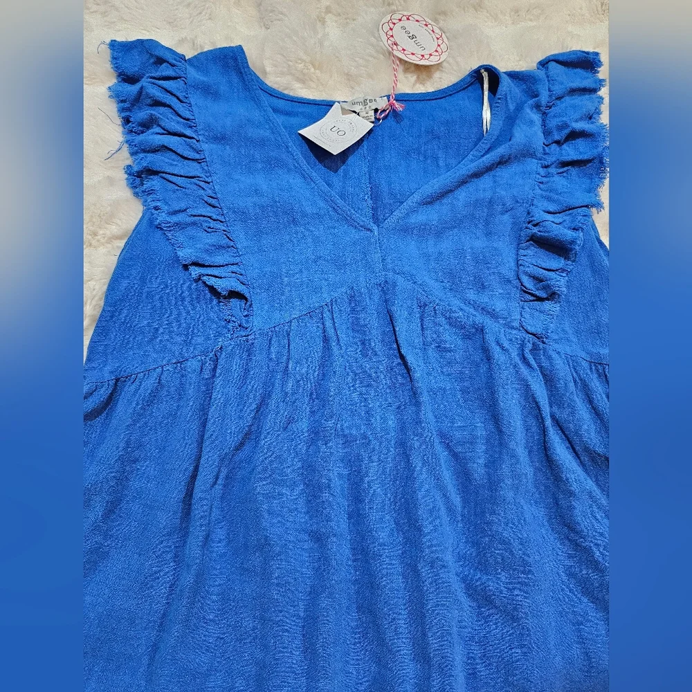 Umgee Ruffle Sleeve Top NWT - Picture 2 of 5